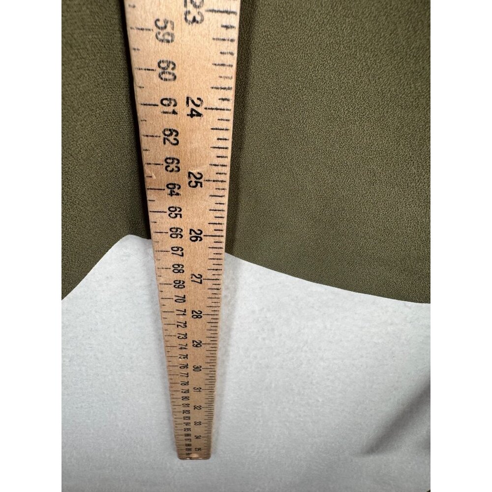 Spanx Crepe Wrap Blazer light weight preppy‎ 90s relaxed olive sz M - Picture 5 of 6